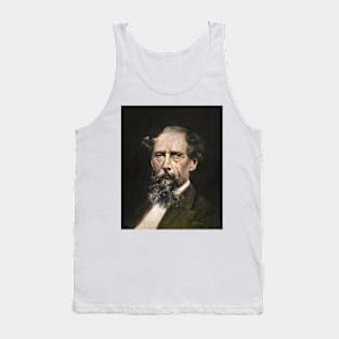 Charles Dickens Portrait Tank Top